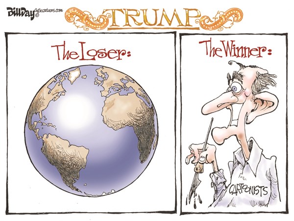 Editorial cartoon: Losers and winners