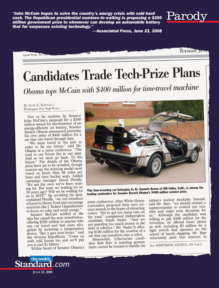 Candidates Trade Tech-Prize Plans