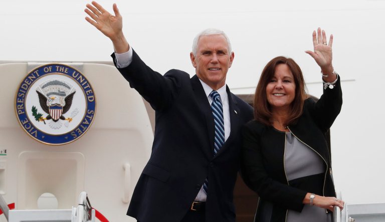 U.S. Vice President Mike Pence and his wife Karen 