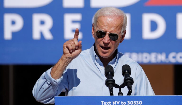 Democratic presidential candidate former Vice President Joe Biden