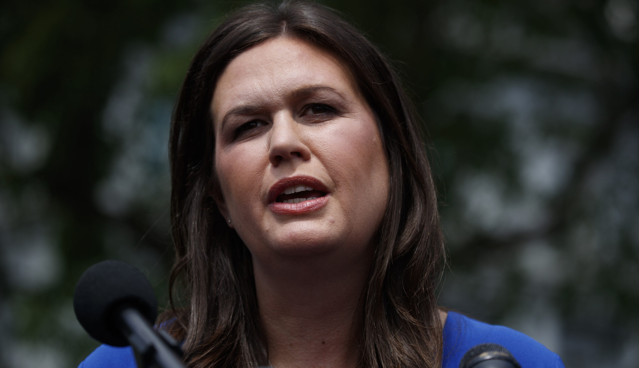 Sarah Sanders in talks with firm founded by ex-Clinton aides about working together