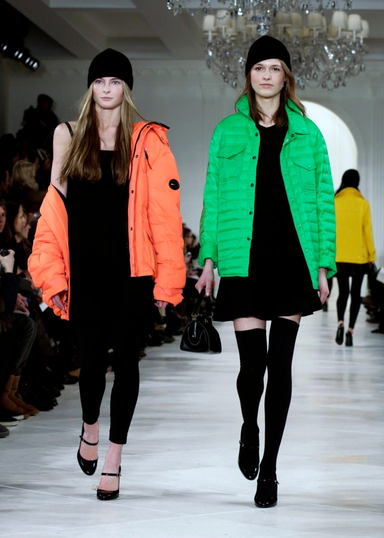 The Ralph Lauren Fall 2014 collection is modeled during Fashion Week in New York on Thursday, Feb. 13, 2014. (AP Photo/Richard Drew)