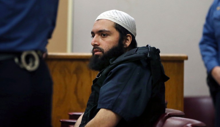 The 29-year-old resident of Elizabeth, N.J., was found guilty of using a weapon of mass destruction and bombing a public place, among other charges. (AP Photo/Mel Evans)