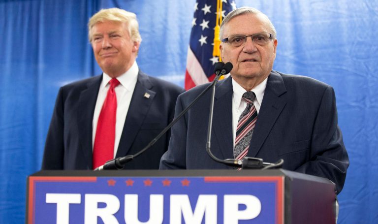 In addition to thanking President Trump for his pardon, Arpaio pledged to demonstrate the bias of the judge involved in his case. (AP Photo/Mary Altaffer, File)