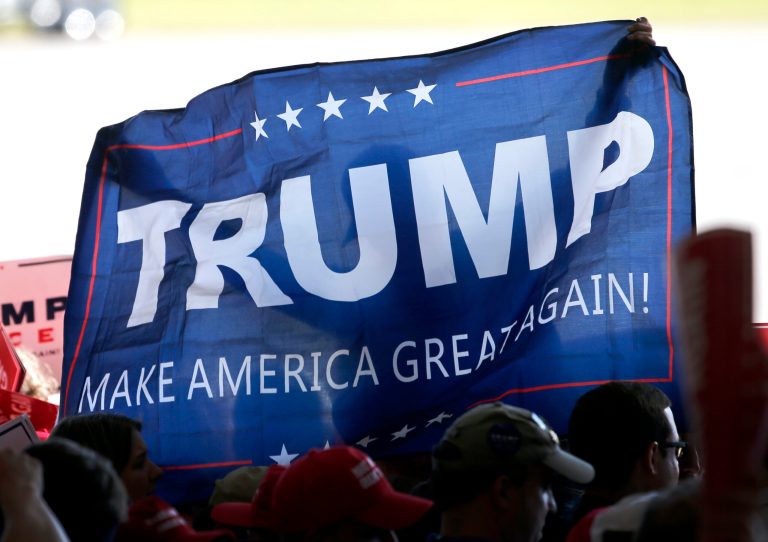 The Navy punished Special Warfare forces for flying a Trump flag on a military convoy while driving on Interstate 65 through Louisville on Jan. 29 because of how it allegedly instilled fear in residents. (AP Photo/Charles Rex Arbogast)