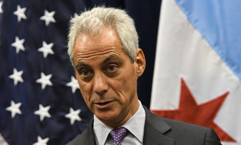 "Because this is so important, I'll always be ready with this list whenever the president asks," Chicago Mayor Rahm Emanuel said in a statement following Trump's address. "The better question, I'd suggest, is whether the president cares enough about violence in our city to do more than talk or tweet about it." (AP Photo/Matt Marton)