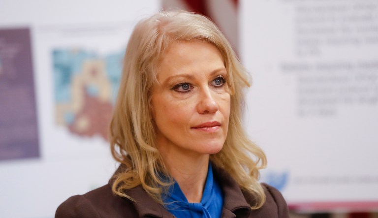 Kellyanne Conway said President Trump does not plan on just listening during the reignited debate on gun control, he also plans on acting. (AP Photo/John Minchillo)