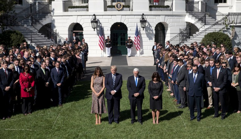 President Trump restated his view Tuesday evening that law enforcement's swift efforts to stop the gunman who opened fire on concertgoers in Las Vegas over the weekend was a 