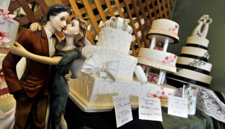 In the mind of Jack Phillips, of Masterpiece Cakeshop, he designs unique works of art that reflect his own values. (AP Photo/Brennan Linsley)