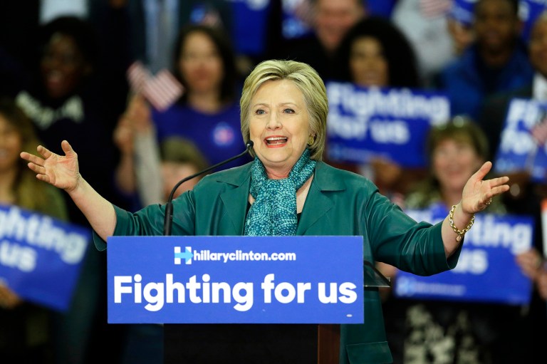 Democratic presidential candidate Hillary Clinton argued Wednesday that Ted Cruz's proposal to patrol Muslim neighborhoods is 