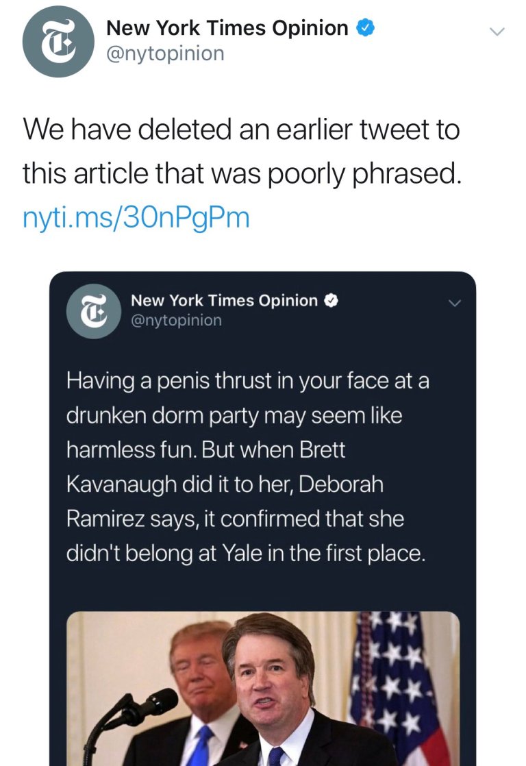 ‘Really neglectful’: Author of Kavanaugh book wrote ‘penis’ tweet deleted by New York Times