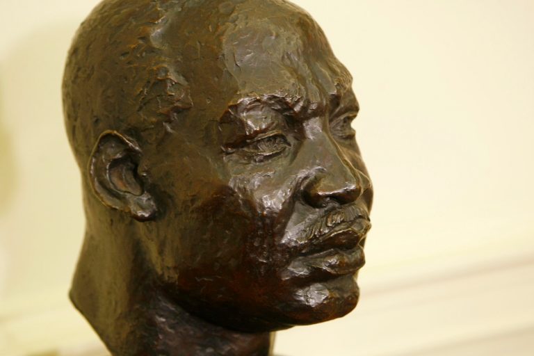 President Trump accused the media of calling him —œa racist—? after a Time reporter incorrectly reported that he had removed the bust of Martin Luther King Jr. from the Oval Office. (AP Photo/Gerald Herbert)