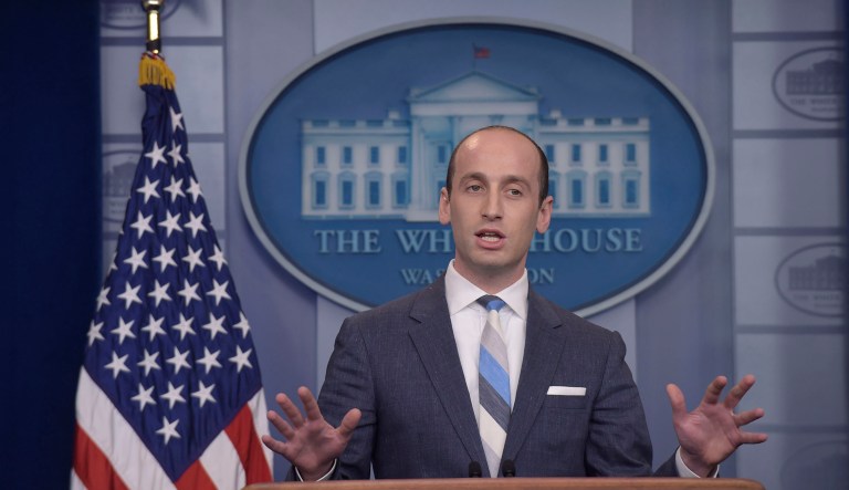 Jeff Greenfield's sustained contention that Stephen Miller somehow revealed his anti-Semitic prejudice is both amusing and absurd given that the White House advisor is actually Jewish himself. (AP Photo/Susan Walsh)