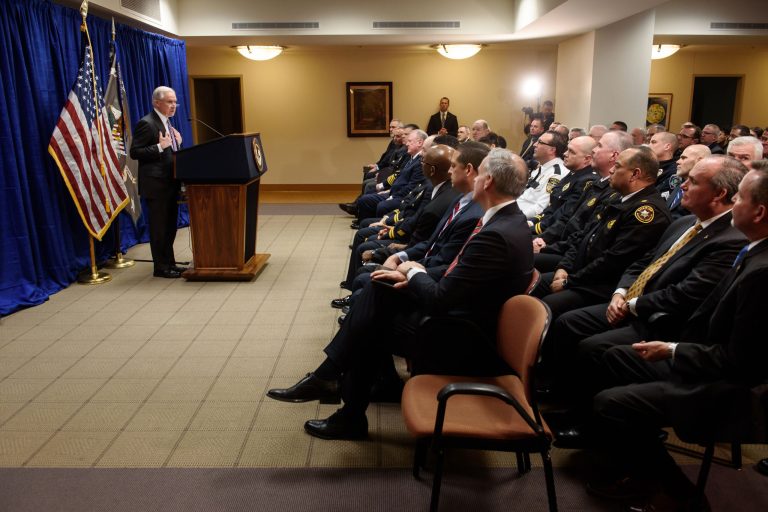 Attorney General Jeff Sessions speaks at the federal courthouse on Grant Street on Jan. 29 in Downtown, Pittsburgh. During his visit, Sessions announced the development of J-CODE, which stands for the Joint Criminal Opioid Darknet Enforcement team, a new approach to combating 