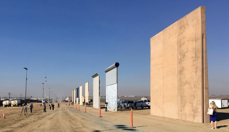 The Fisher Sand and Gravel Company is offering to do all of the legwork for the federal government, even at a reduced cost to what Trump requested. (AP Photo/Elliott Spagat)