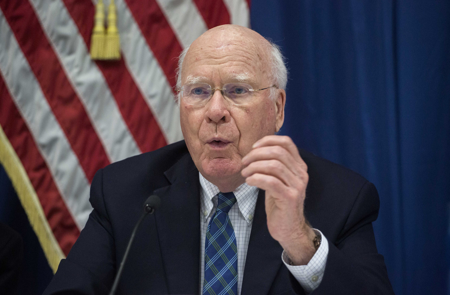 Leahy: Trump has ‘stayed on script’ during overseas trip