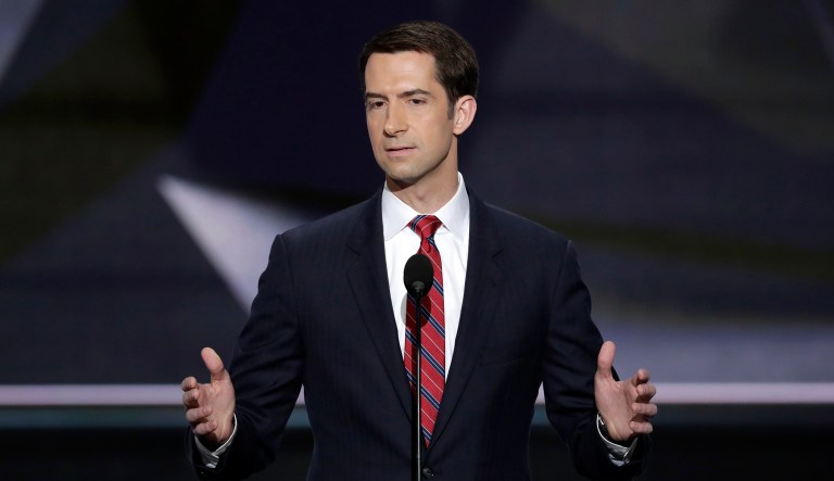 Sen. Tom Cotton, R-Ark., is among 14 GOP lawmakers on the Senate Intelligence Committee who are sponsoring a permanent reauthorization of Section 702 and other provisions of the Foreign Intelligence Surveillance Act. (AP Photo/J. Scott Applewhite)