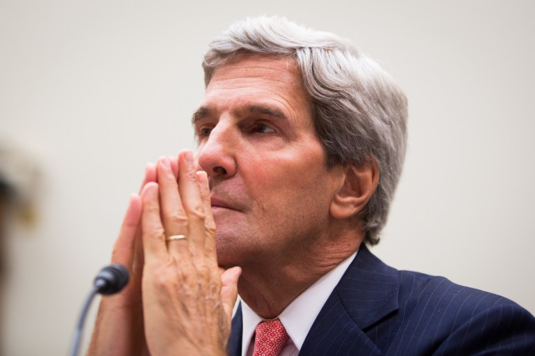 Secretary of State, John Kerry, speaks at a House Foreign Affairs Committee hearing on the situation on Syria, Wednesday, Sept. 4. (Graeme Jennings/Washington Examiner)
