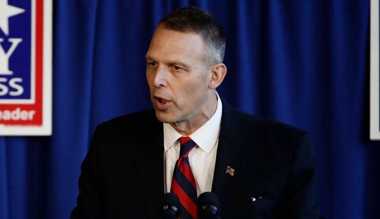 Rep. Rep. Scott Perry, R-Pa., speaks during a campaign event in Lititz, Pa., Wednesday, Oct. 24, 2018.                                 
