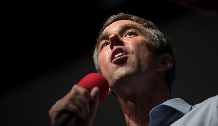 Democratic Senate candidate Rep. Beto O'Rourke speaks to supporters during a campaign event on Saturday, Oct. 13, 2018 at Del Mar College in Corpus Christi, Texas. 