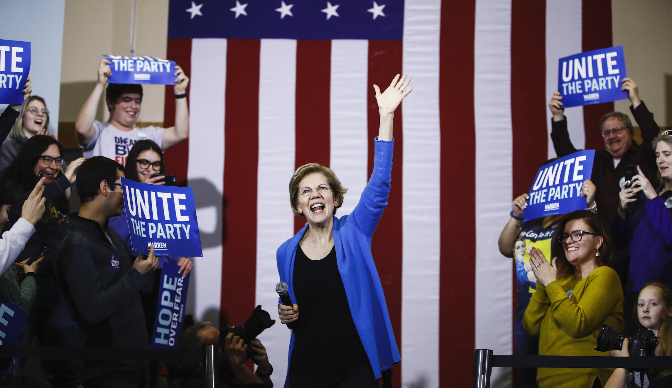 Elizabeth Warren plan to persist through primary dampened by New Hampshire blow