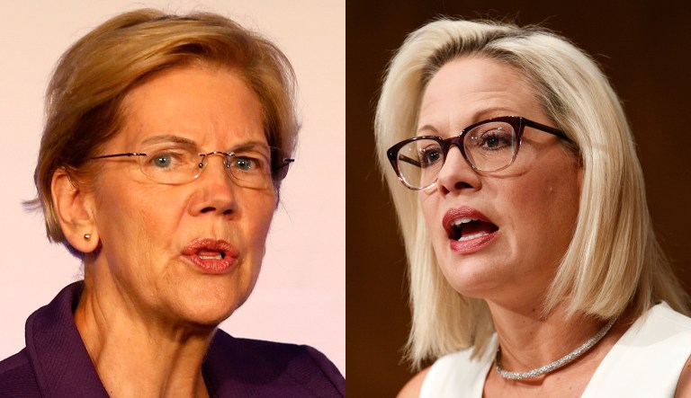 Elizabeth Warren, Kyrsten Sinema.