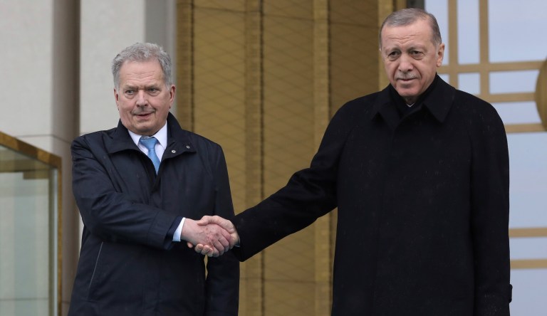 Turkey’s Erdogan greenlights Finland’s entry into NATO, but Sweden still waits