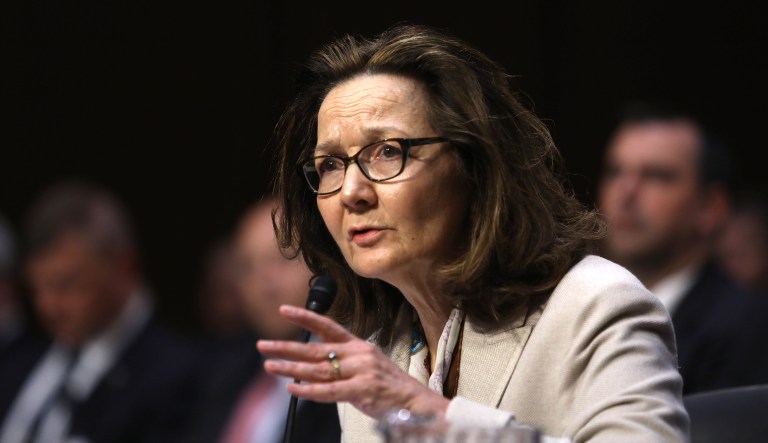 CIA nominee Gina Haspel testifies during a confirmation hearing of the Senate Intelligence Committee on Capitol Hill.