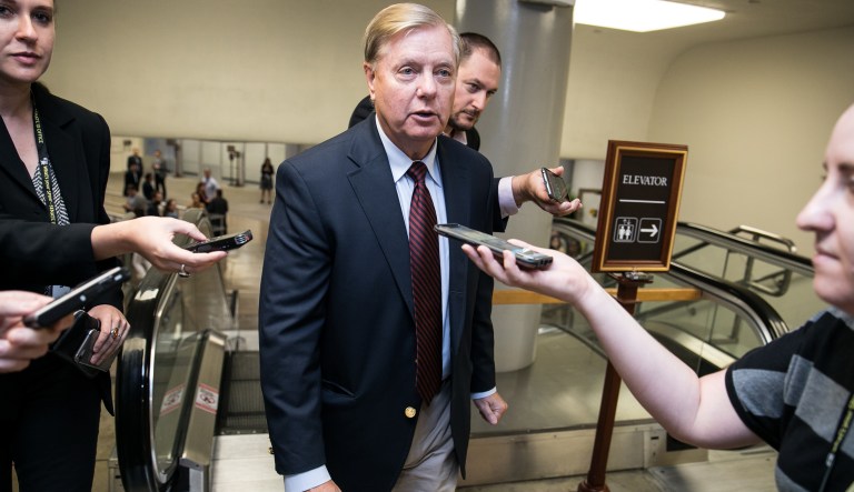 Lindsey Graham says he won’t blame Trump for ‘nut job’ bomb plot