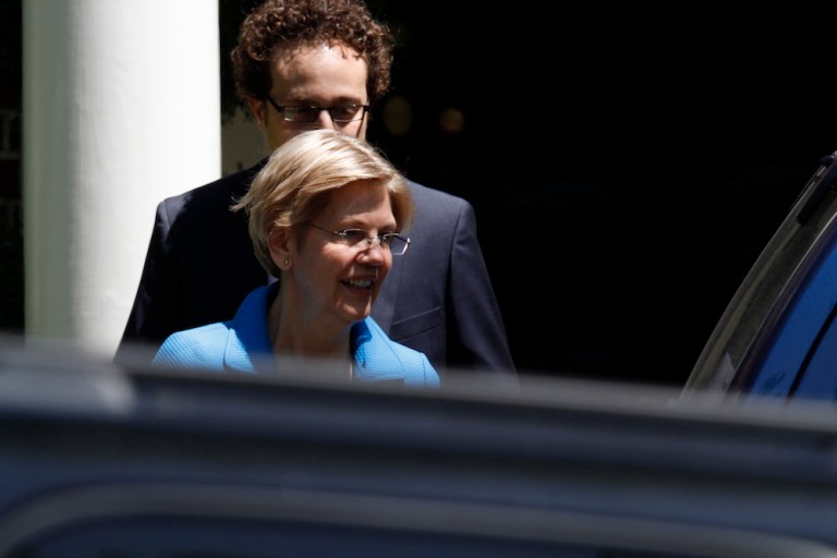 Warren spoke exclusively of Wall Street's failures and the economic barriers facing the middle class. (AP Photo/Paul Holston)