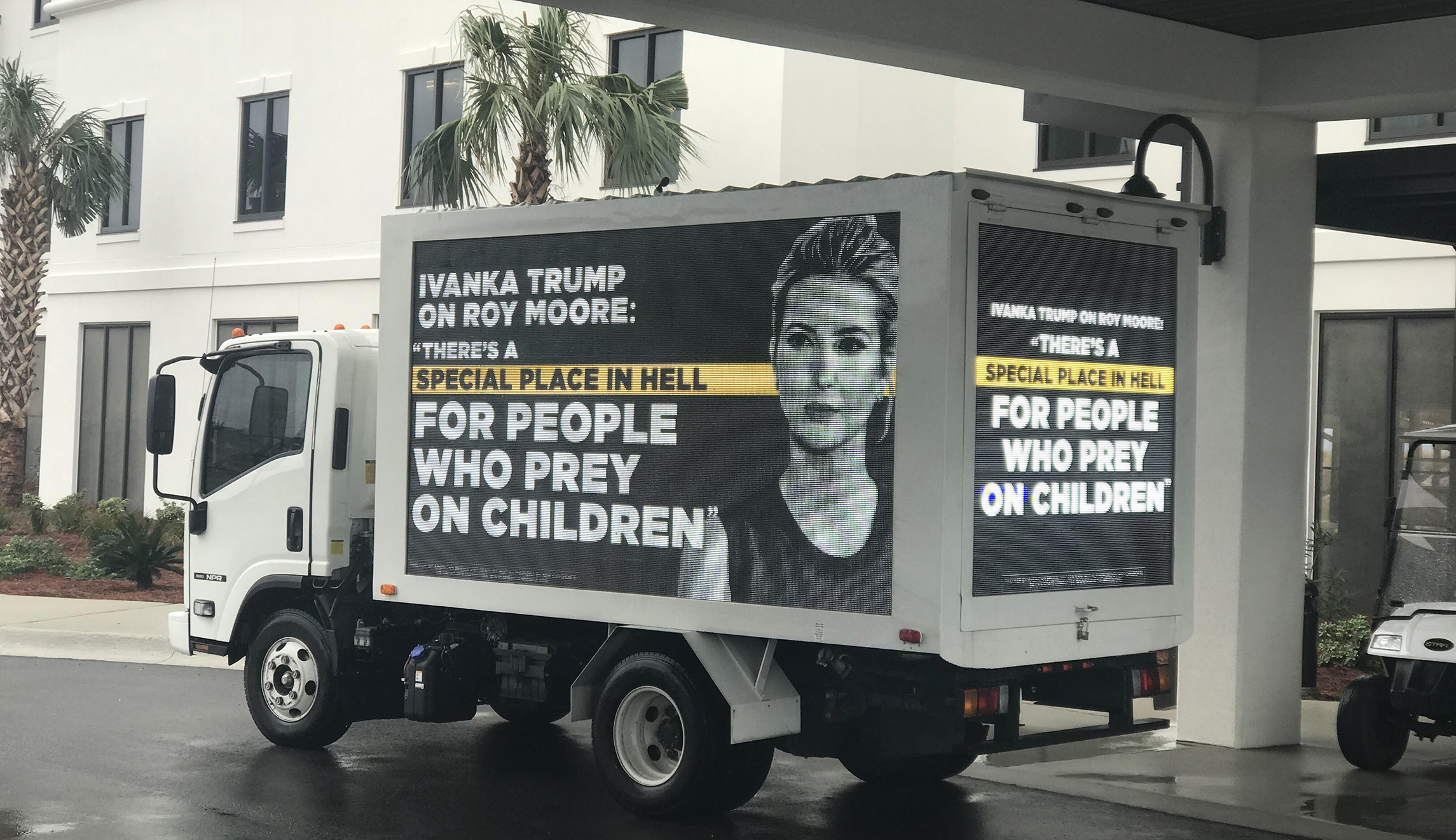 Democratic group to blast Ivanka’s ‘special place in hell’ Roy Moore comments outside Trump’s rally