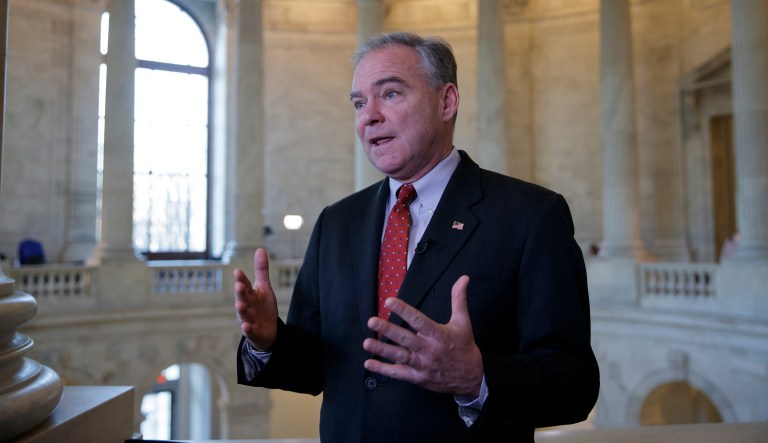 Sen. Tim Kaine, D-Va., accused President Trump on Friday of being 
