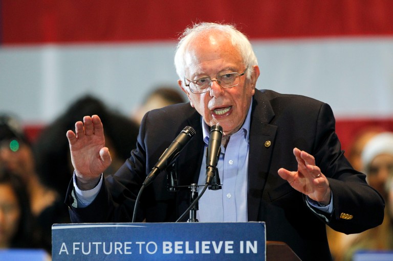 Bernie Sanders suggests Donald Trump is a hypocrite for praising Muhammad Ali and assailing Muslims. (AP Photo/Nick Ut)