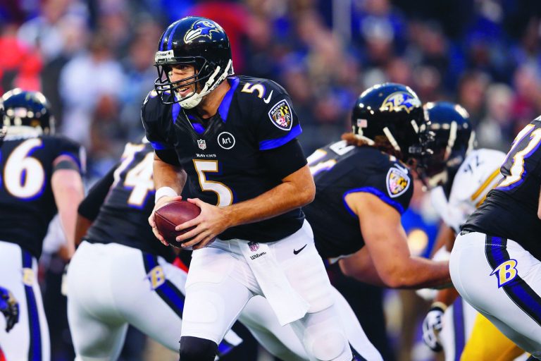 Rob Carr/Getty Images
Baltimore Ravens quarterback Joe Flacco has thrown for 3,038 yards, 15 touchdowns and eight interceptions.