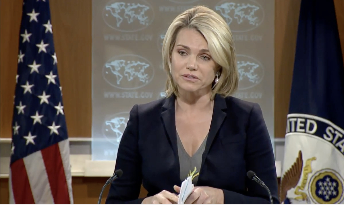 State Department spokeswoman Heather Nauert mocked for using binder during first briefing