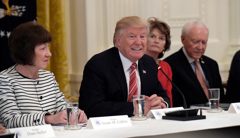 A conservative group is backing President Trump's call for Republicans to repeal Obamacare first and then pursue a replacement plan later. (AP Photo/Susan Walsh)