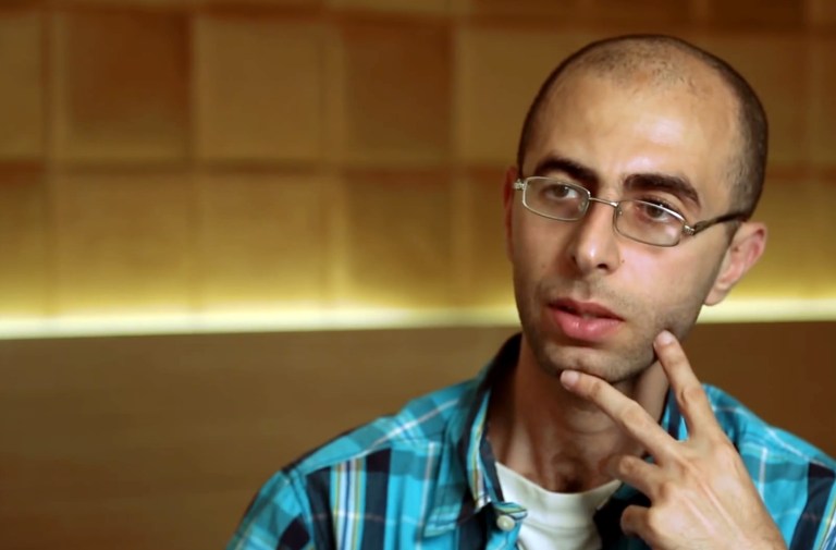 This undated image from video released by Human Right Watch, shows Mohammed Tareq giving a recorded statement on how he was shot with live ammunition in his arm and chest during the 2013 security crackdown on the sit-in at Rabaah al-Adawiya Square in Cairo by Egyptian security forces. The New York-based group said in a statement that Tareq, was detained during a protest in Egypt's second-largest city of Alexandria on Friday, Aug. 29, 2014 and ordered held pending an investigation. The group said Tareq's arrest appeared unrelated to his testimony but the group said according to Tareq's lawyer, among seven people initially arrested with him, Tareq was the only one who was beaten and had his home raided. Human Rights Watch said the killing of more than 800 protesters at the square was a likely crime against humanity. (AP Photo/Human Rights Watch)