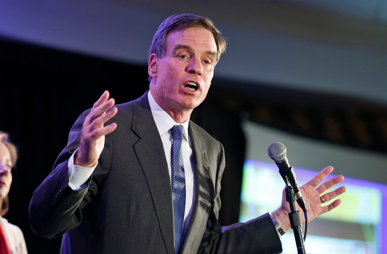Sen. Mark Warner, D-Va., will serve as the Democratic Party's new lead on the Senate Intelligence Committee. (AP Photo/Steve Helber)