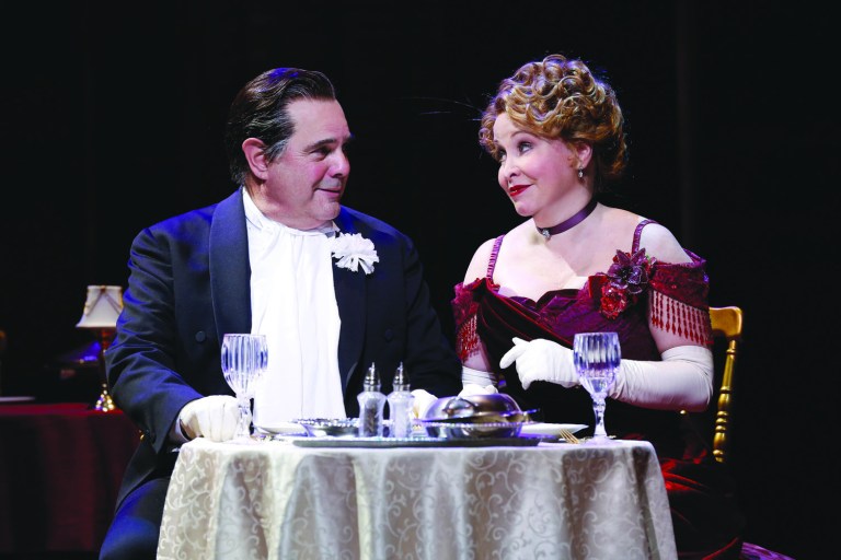 Courtesy of Carol Rosegg
Edward Gero as Horace Vandergelder and Nancy Opel as Dolly Levi in the Ford's Theatre and Signature Theatre co-production of 