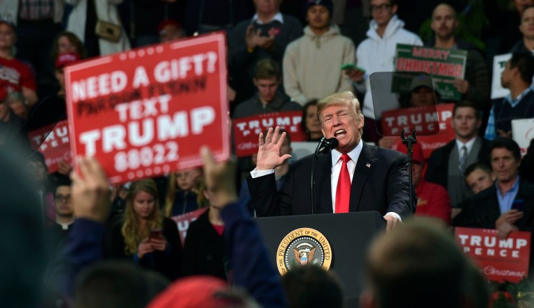 A White House aide said President Trump's desire to protect the Republican Senate majority comprised almost all of the logic behind backing a candidate with flaws as obvious and explosive as Roy Moore's. (AP Photo/Susan Walsh)