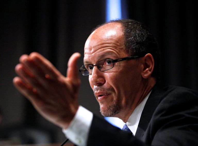 Thomas Perez, who is currently the Justice Department's top civil rights enforcer, will take over as secretary of Labor.  (AP File)