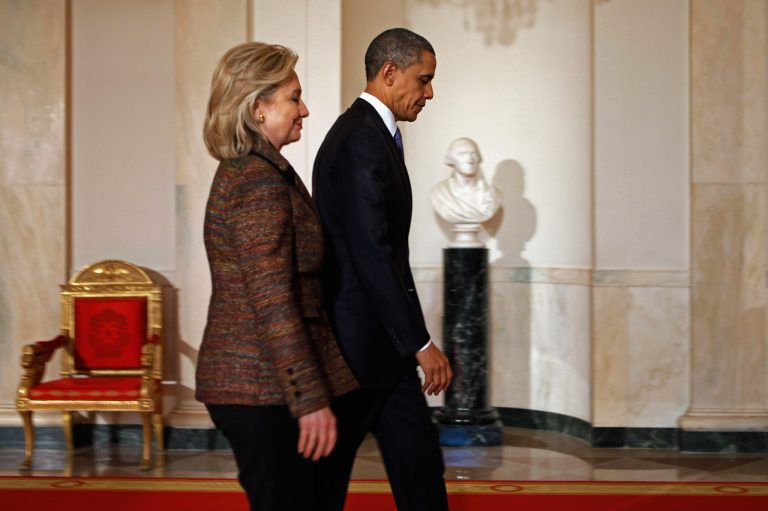 The Obama-Clinton meeting was not included on the president's public schedule for Wednesday. (Photo by Chip Somodevilla/Getty images File)
