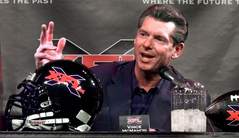 Vince McMahon's announcement comes at an opportune time. Disenchanted football fans will finally have a professional league to watch and not worry about the constant influx of politics. (AP Photo/Ed Bailey, File)