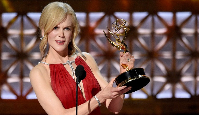 Nicole Kidman accepts the award for outstanding lead actress in a limited series or a movie for 