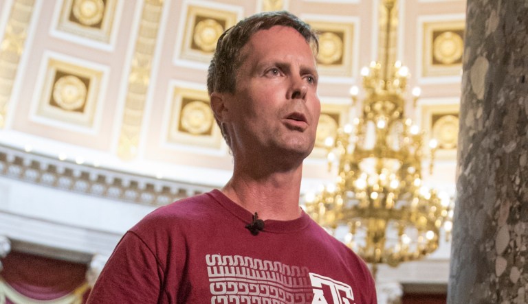 Rep. Rodney Davis said he hasn't moved on emotionally from the attack. (AP Photo/J. Scott Applewhite)