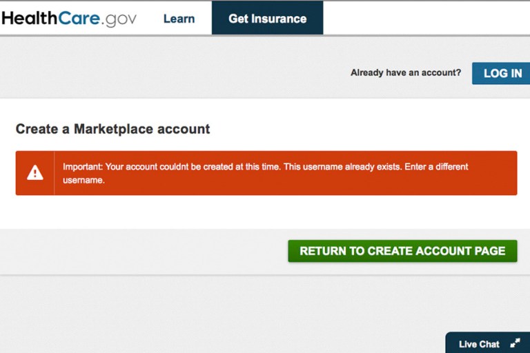 A healthcare.gov website error message is displayed. The U.S. Department of Health and Human Services, which is overseeing the exchanges in 36 states, does not expect to release enrollment data until the middle of November. (AP/HealthCare.gov)