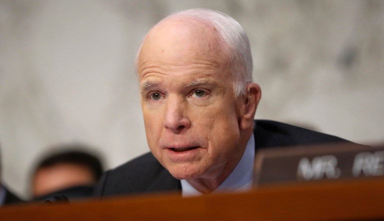 Sen. John McCain, R-Ariz., and President Trump have been fighting since Trump's presidential campaign, with Trump notably saying that McCain isn't a war hero even though he was tortured as a prisoner of war during the Vietnam War because 