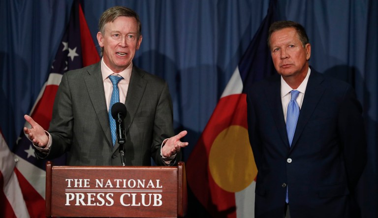 In the current messiness of 2017, there's no need for Govs. John Kasich and John Hickenlooper to jump into an already-messy media landscape. (AP Photo/Carolyn Kaster)