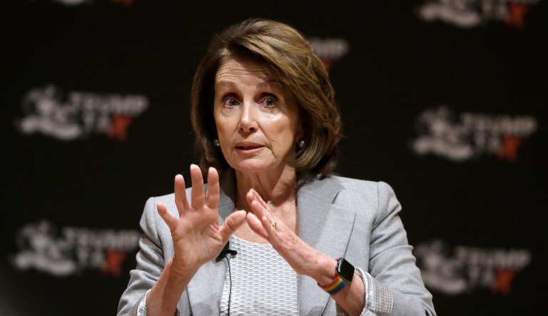In a Thursday interview, National Republican Congressional Committee Chairman Steve Stivers, R-Ohio, said House Minority Leader Nancy Pelosi, D-Calif., (pictured above) is helping Republicans politically with her own well-publicized criticisms of the tax reform bill. (AP Photo/Steven Senne)