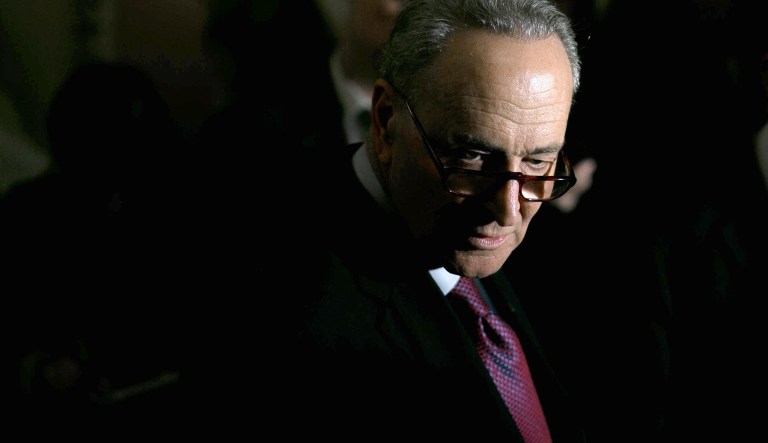 Senate Minority Leader Chuck Schumer was caught on a hot mic Thursday saying, 